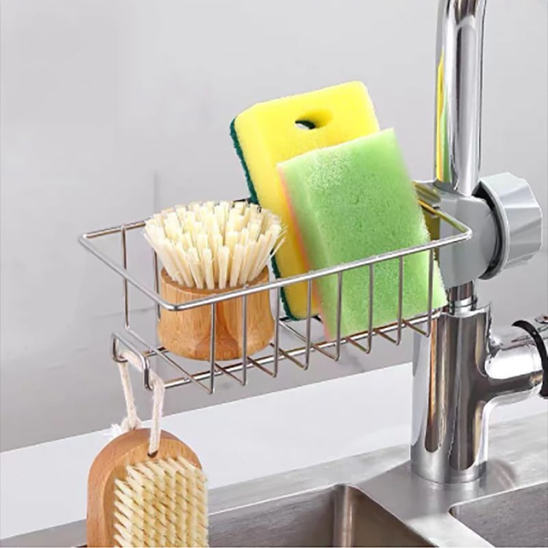 Kitchen Faucet Rack, Sturdy Kitchen Faucet Sponge Holder, No