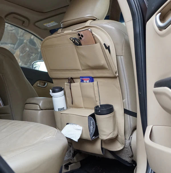 Leather Car Back Seat Hanging Organizer