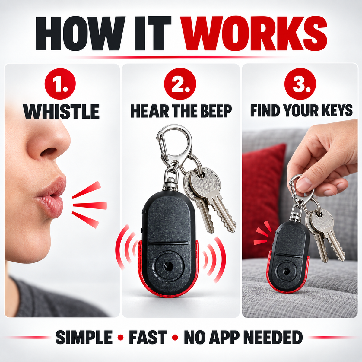 Whistle Key Finder – Find Your Lost Keys in Seconds