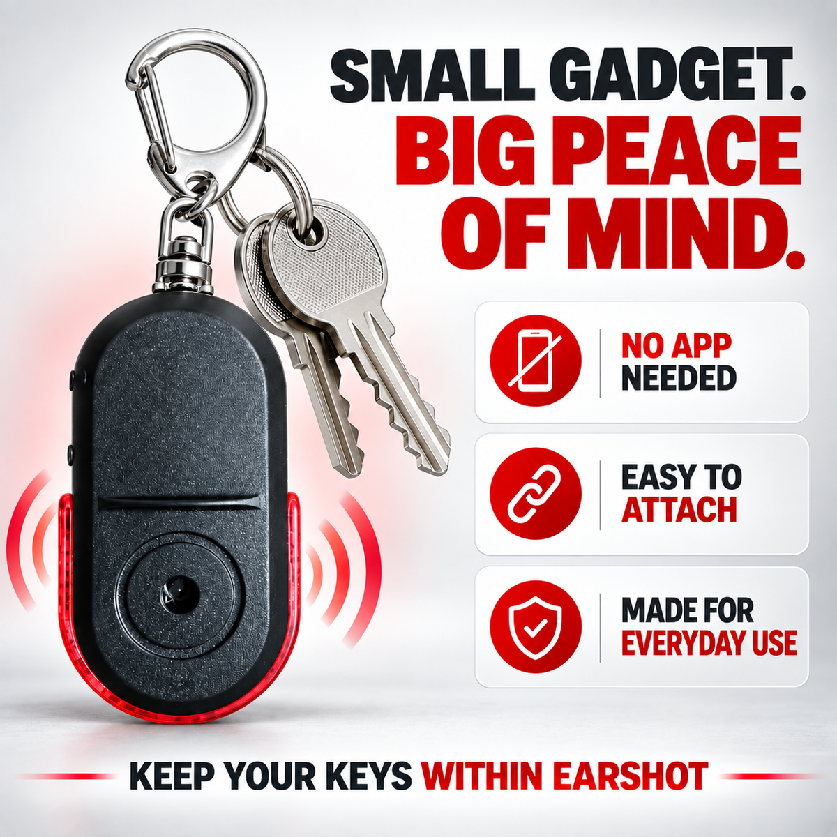 Whistle Key Finder – Find Your Lost Keys in Seconds