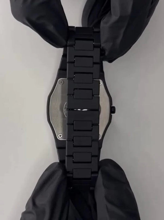Black Aura Quartz Watch – Stylish Analog Watch for Men & Boys