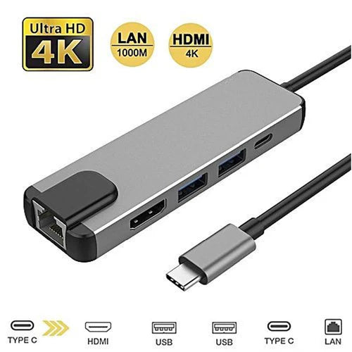 USB Type C to 5 In 1 HUB