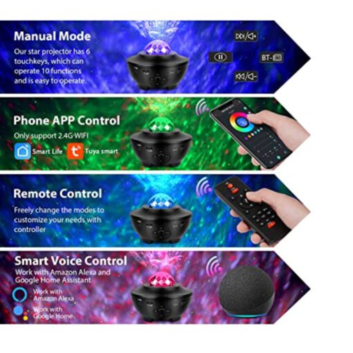 Galaxy Projector Stars & Nebula | Remote Control with Speaker