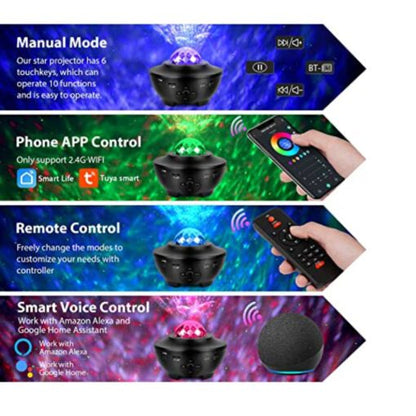 Galaxy Projector Stars & Nebula | Remote Control with Speaker