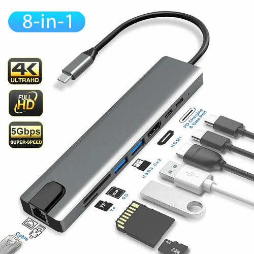 USB Type C Hub 8 in 1