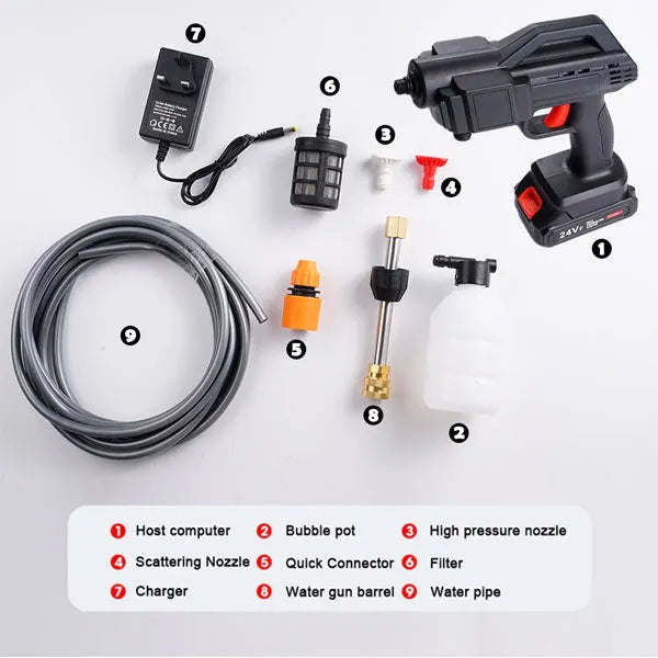 48V Rechargeable Pressure Washer Gun